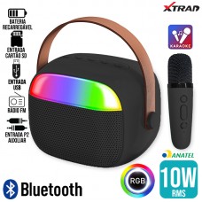 Caixa de Som Bluetooth 10W RGB XDG-67 Xtrad - Preta